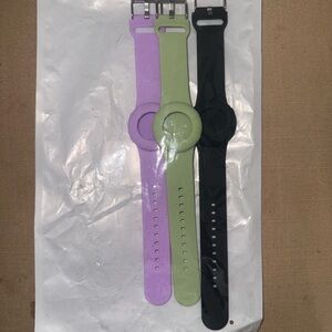 Silicone air tag Bands - Lavender, Mint & Black